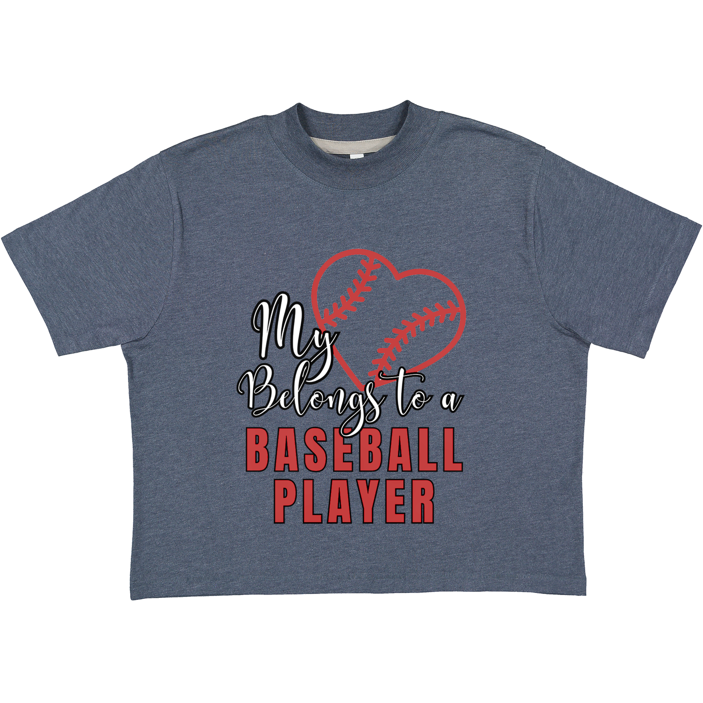 My Heart Baseball Women's Boxy Tee