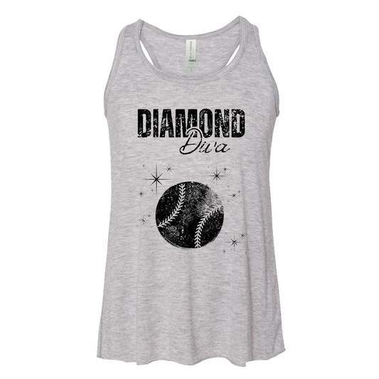 Diamond Diva Girls Flowy Tank