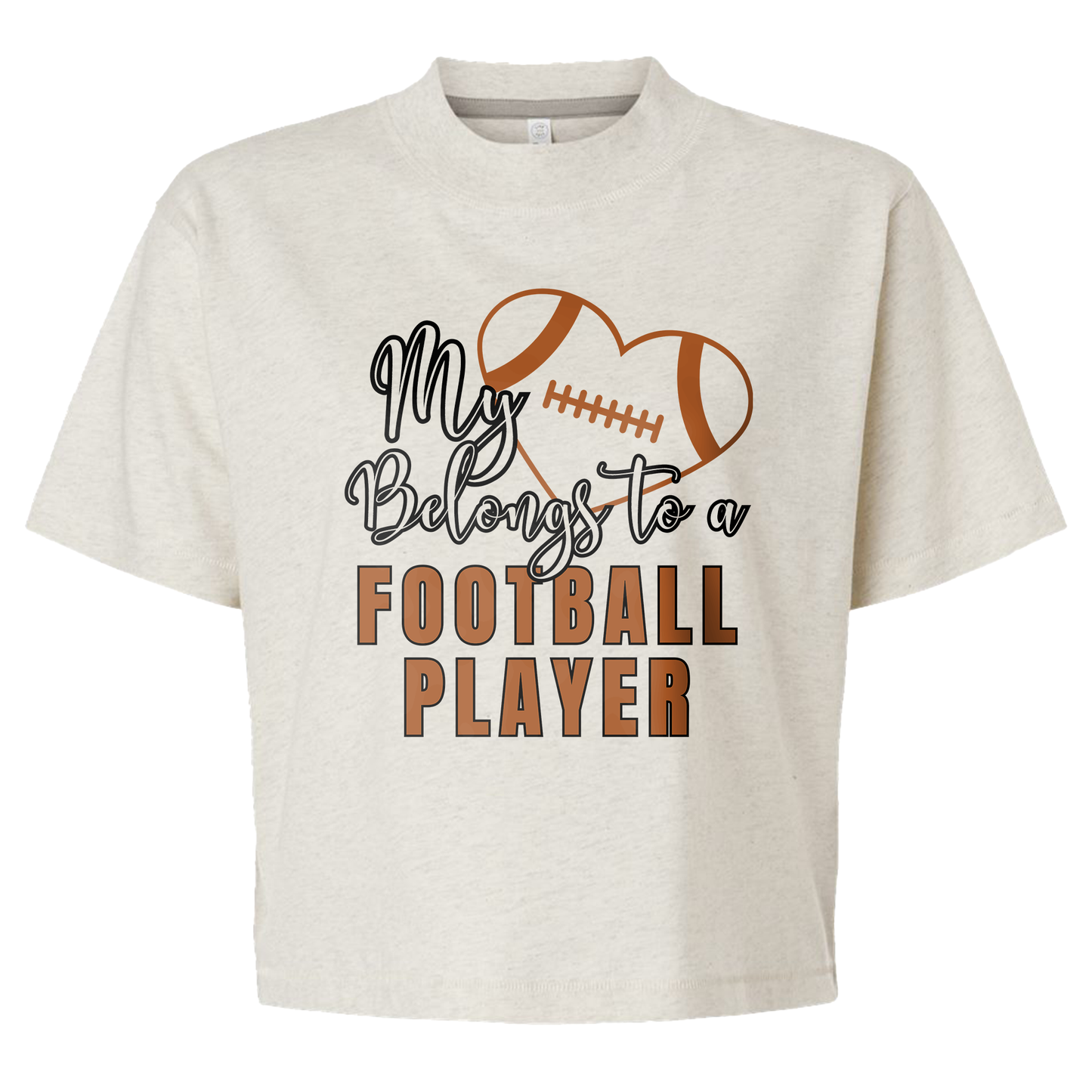 My Heart Football Women's Boxy Tee