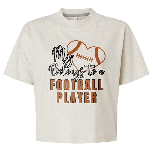 My Heart Football Women's Boxy Tee