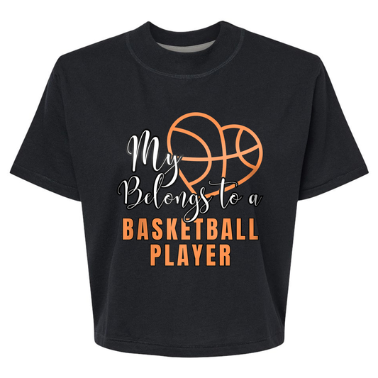 My Heart Basketball Women's Boxy Tee