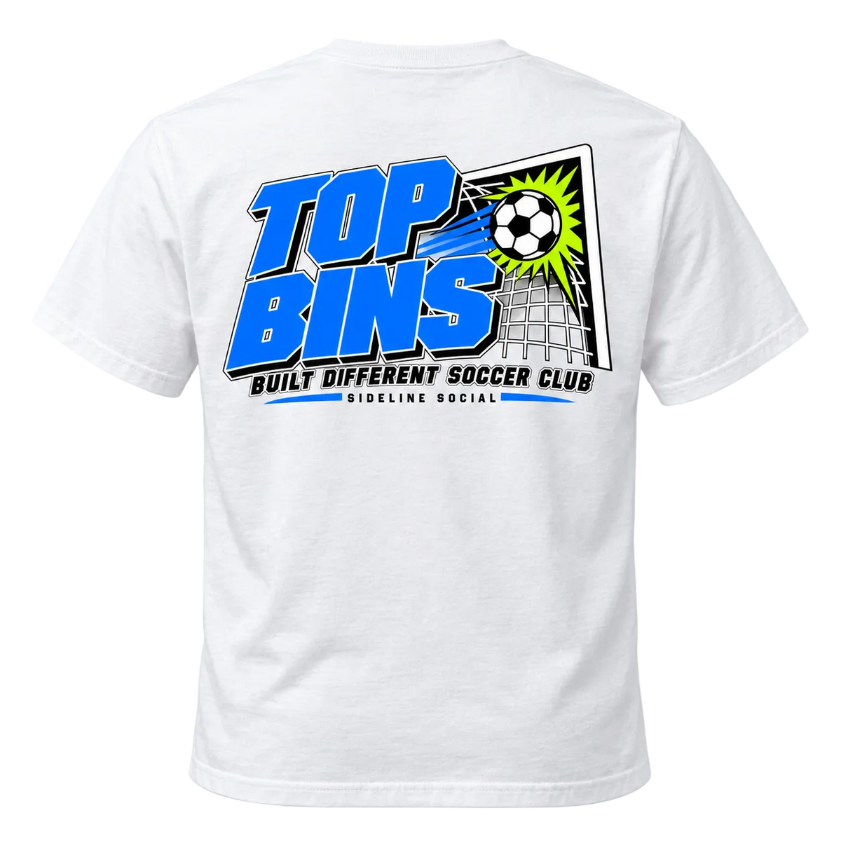 White Top Bins Soccer T-Shirt